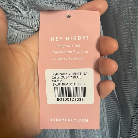 Birdy Grey Christina Convertible Tulle Dress In Dusty Blue. New With Tags. - Picture 14 of 16